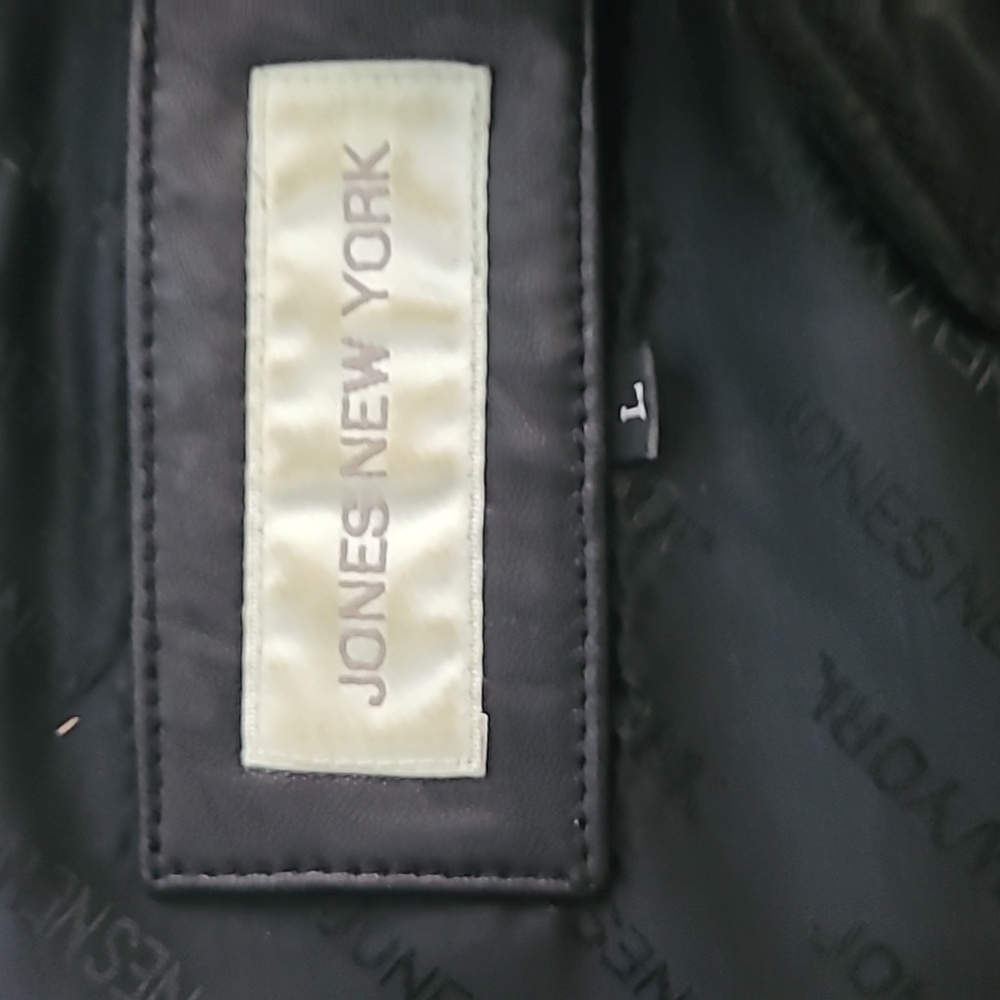 Women's black leather jacket Jones New York - Picture 5 of 11